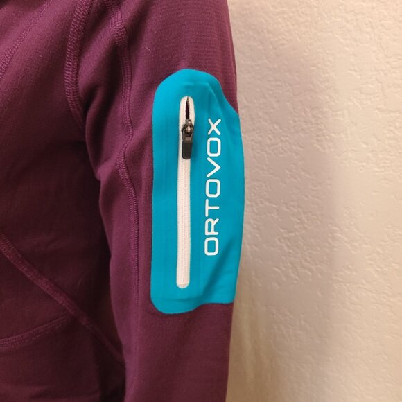 ORTOVOX FLEECE KNIT PLUS HOODIE ZIP-UP WOMEN'S FITTED MERINO INSIDE WOOL sz S - Picture 7 of 9